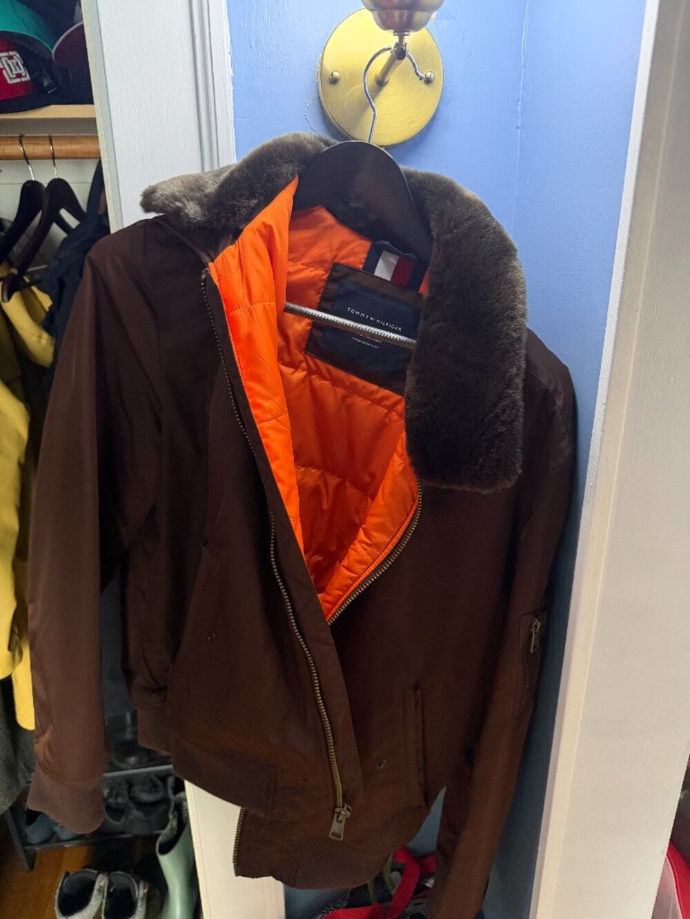 Tommy HIll Bomber Jacket with Sleeve Cagarette Pocket